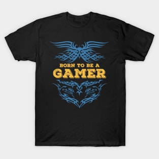 Born to be a GAMER Tribal Tattoo insignia gaming style T-Shirt